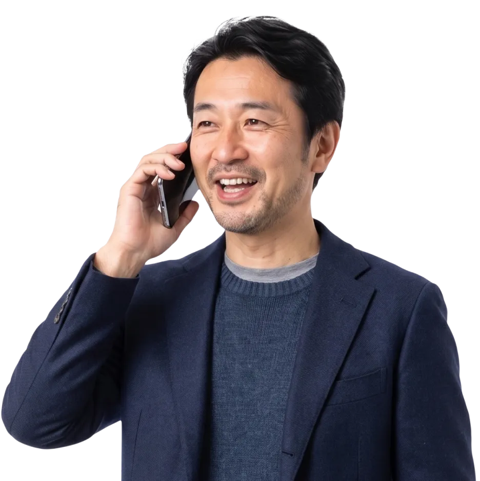 Business owner on a phone call