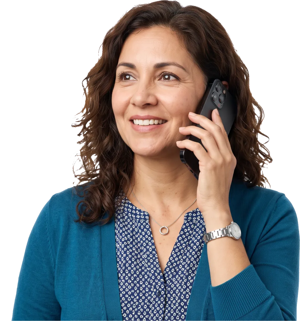 Educator connecting with a family by phone